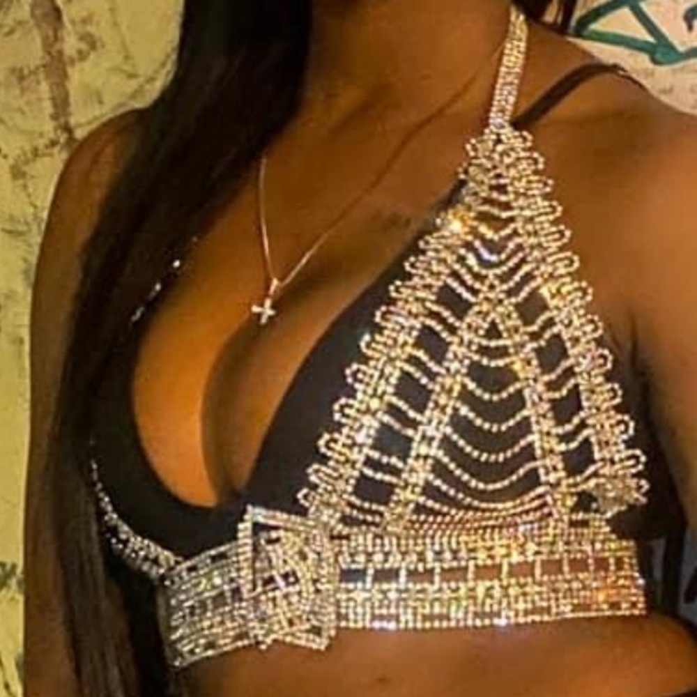 Diamond bralette great for birthday style pictures one size fit most